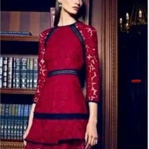 Alexis, Elegant Red Lace Dress